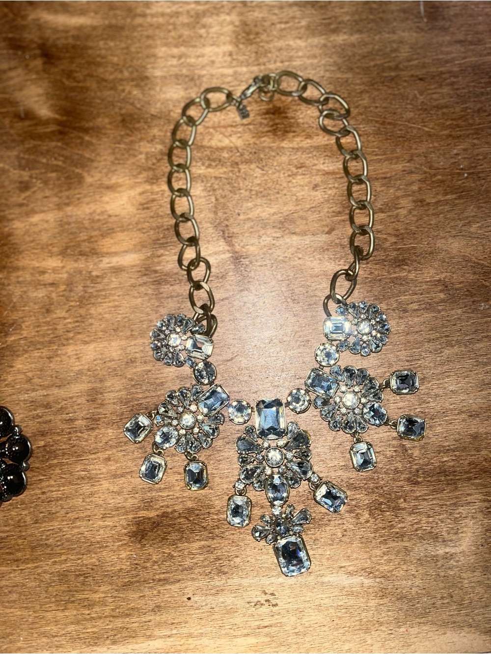 Vintage Banana Republic Crystal Statement Bib Necklace
